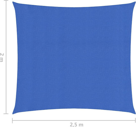vidaXL Правоъгълно синьо платно за сянка от HDPE 160 гр/м² Триъгълник Shade Sail Син 2.5x2x2.5m 160гр/кв.м