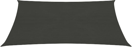 vidaXL Rectangular Shade Sail Gray With Hoop 2x2.5m 160gr/m²