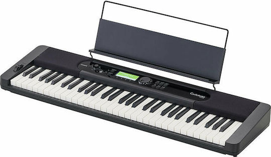 Casio Αρμόνιο Ct S400 με 61 Δυναμικά Πλήκτρα με Αναλόγιο Μαύρο