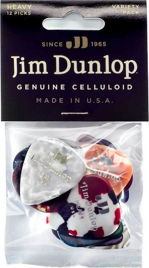 Dunlop Guitar Picks Celluloid Pick Heavy Variety Pack Set 12pcs