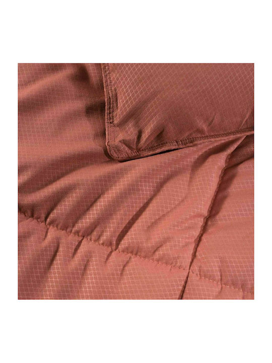 Das Home Quilt Queen with Microfiber Filling 220x240cm 9543 Terracotta