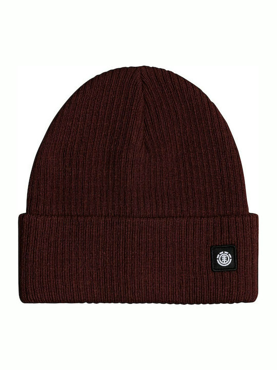 Element Flow Ribbed Beanie Cap Burgundy