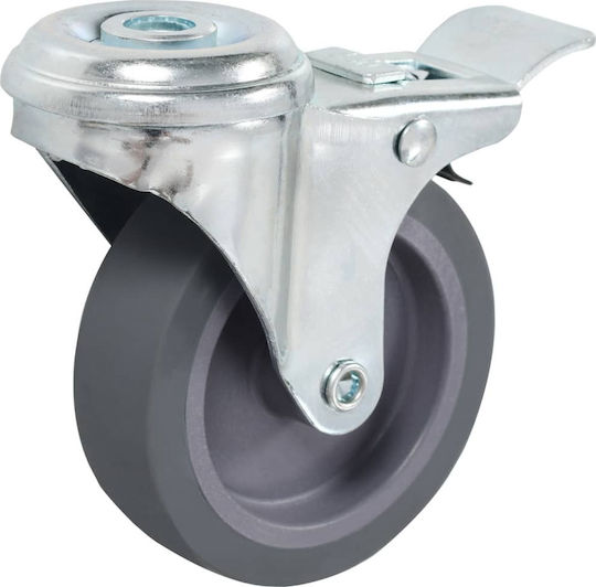 vidaXL 143425 Rotating Wheels from Rubber with Brake 4 Pieces 75mm