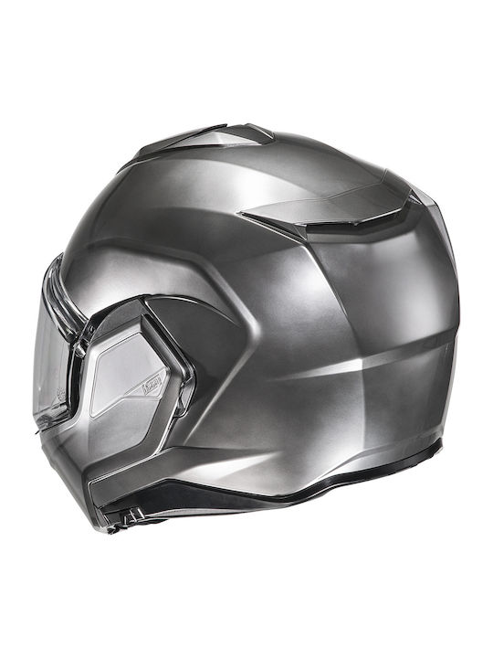 HJC i100 Flip-Up Helmet with Sun Visor ECE 22.06 Hyper Silver