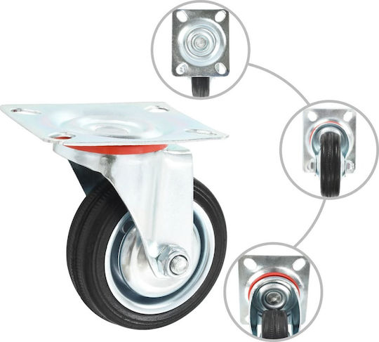 vidaXL 278013 Rotating Wheels from Rubber 16 Pieces 75mm