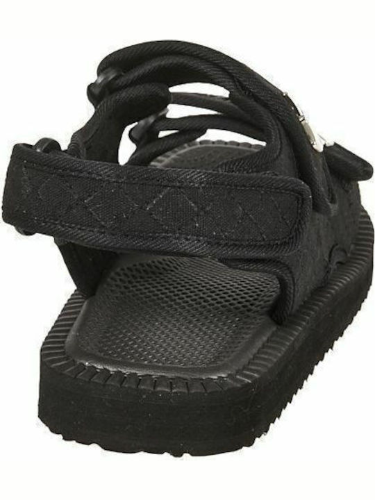 Women's Flat Sandals Sporty in Black Color