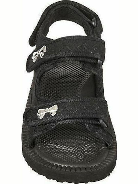 Women's Flat Sandals Sporty in Black Color