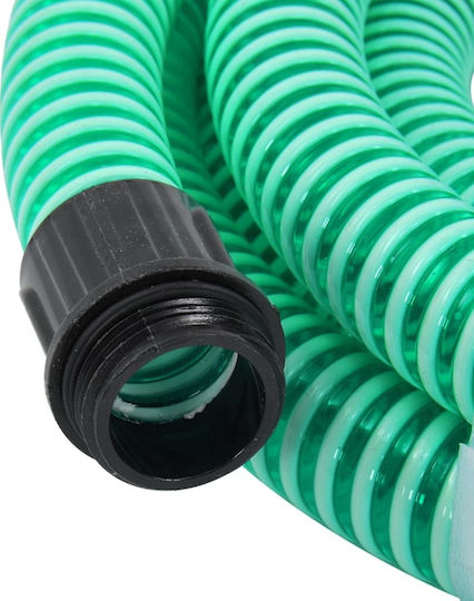 vidaXL 151045 Tubing Suction Green with Brass Connectors 7m 25mm