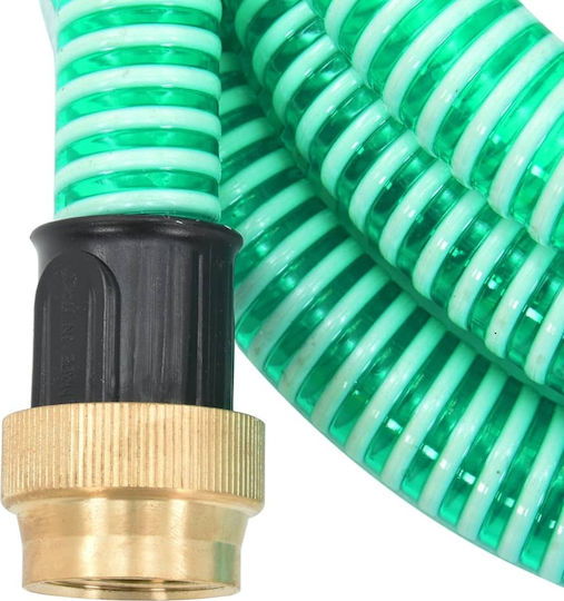vidaXL 151046 Tubing Suction Green with Brass Connectors 10m 25mm