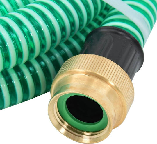 vidaXL 151039 Tubing Suction Green with Brass Connectors 3m 25mm