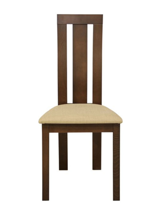 HM0070 Dining Room Wooden Chair Beige / Walnut 46x50x101cm 2pcs HM0070.01