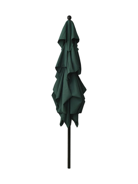 Square Aluminum Garden Parasol Green 2.5x2.5xHeight 2.6m