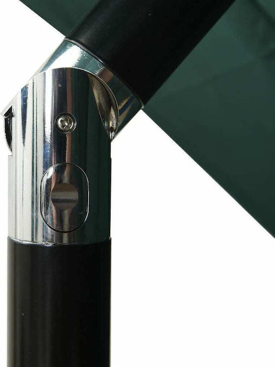 Square Aluminum Garden Parasol Green 2.5x2.5xHeight 2.6m