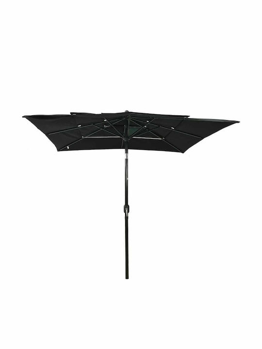 Umbrelă Rotundă Din aluminiu Negru Φ2.5m