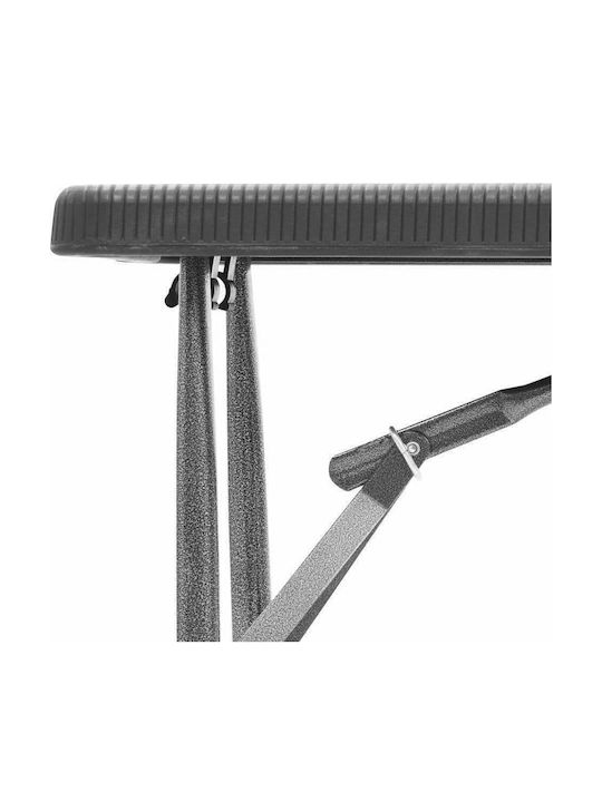 Bench Outdoor Metal Black 180x25x43cm