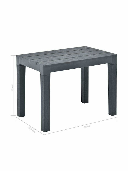 Bench Outdoor Plastic 60x38.5x45cm
