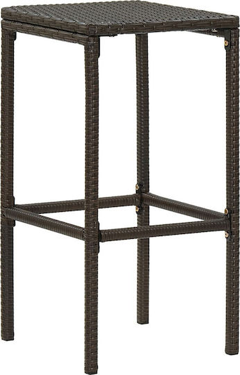 Gartenhocker Bar Rattan Braun / Weiß Crem 2Stücke 38x38x76cm Gartenhocker Bar Rattan Braun / Weiß Crem 2Stücke 38x38x76cm