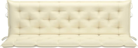 vidaXL Garden Swing Cushion with Backrest White 180x50cm