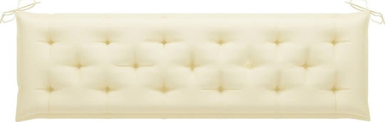 vidaXL Garden Swing Cushion with Backrest White 180x50cm