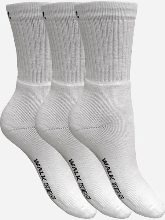 Walk Athletic Kids' Long Socks White 3 Pairs