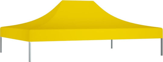 vidaXL Κάλυμμα για Κιόσκι Κίτρινο με Επίστρωση PVC 3x4.5m