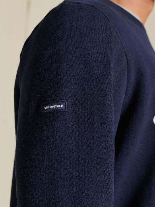 Superdry Script Style Ανδρικό Φούτερ Fleece Navy Μπλε