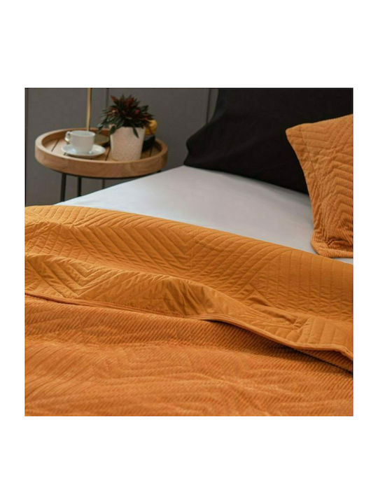 Palamaiki Dizza Coverlet Queen Size from Polyester Gold 220x240cm