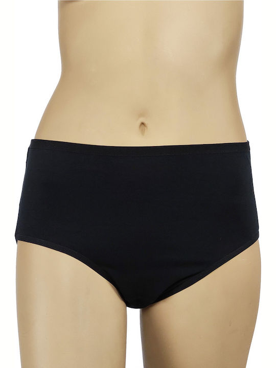 Βαμβακερά High Waist Women's Slip MultiPack Black