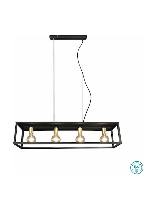 Trio Lighting Vito Suspendat Candelabru Calea ferată Negru