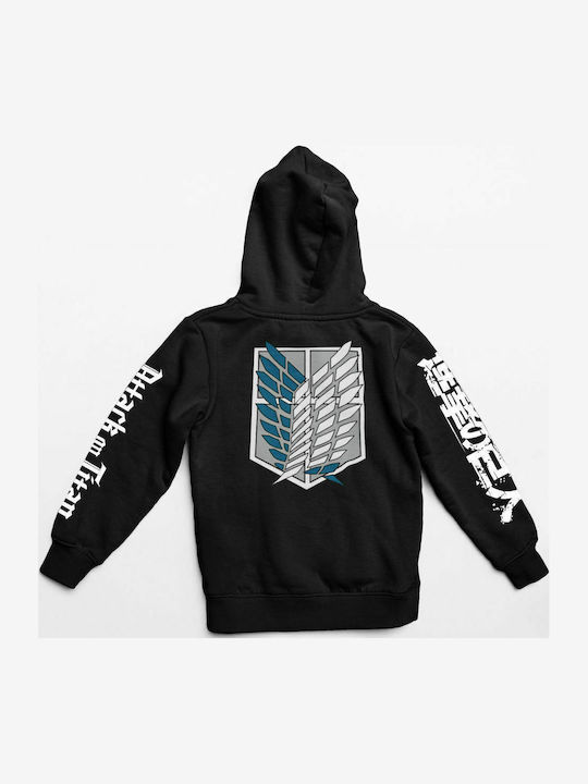 T-shirt Studio Attack on Titan Scouting Legion Φούτερ σε Μαύρο χρώμα