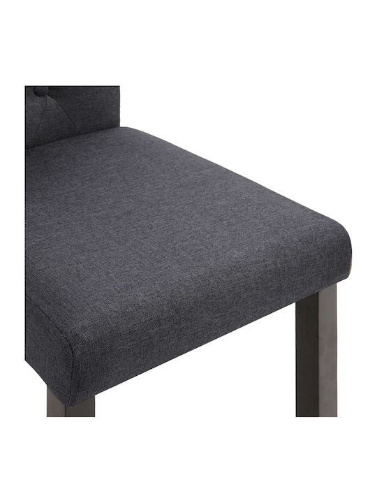 Dining Room Fabric Chair Dark Grey 42x57x95cm 2pcs