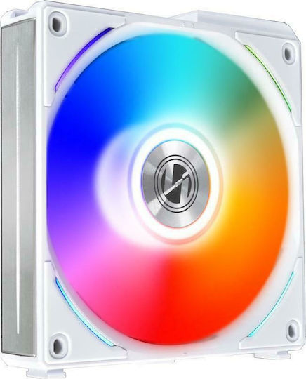 Lian Li UNI Fan AL Gehäuselüfter 120mm (1900rpm / 64,5cfm) mit RGB Beleuchtung und Verbindung 4-Pin PWM 3 Stück Weiß