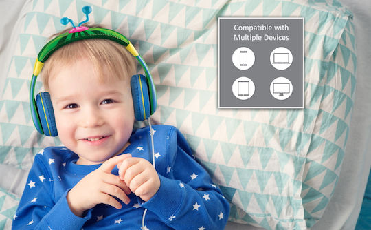eKids Cocomelon Ενσύρματα Παιδικά On Ear Ακουστικά Πολύχρωμα