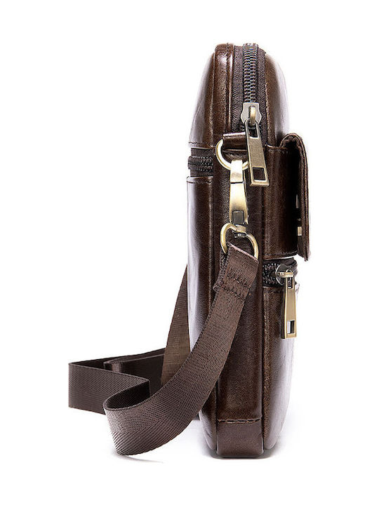 Leather Men's Bag Shoulder / Crossbody Brown