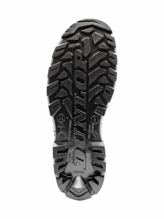 Dunlop Devon S5 Non-Slip Work Wellies Knee Green