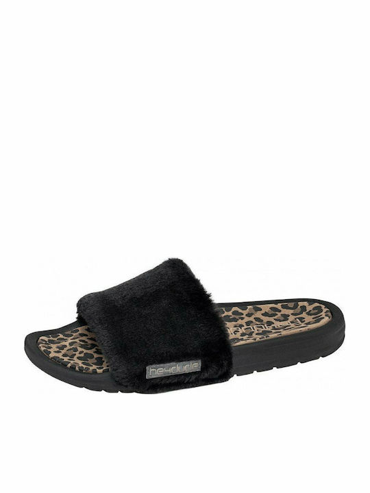 Slides Peggy Black Cheetah