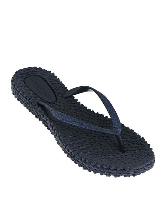 Glitter Women's Flip Flops Blue