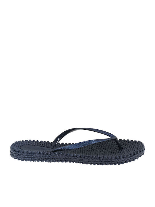 Glitter Women's Flip Flops Blue