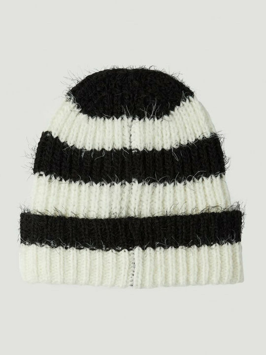 Beanie Γυναικείος Σκούφος με Rib Πλέξη σε Λευκό χρώμα