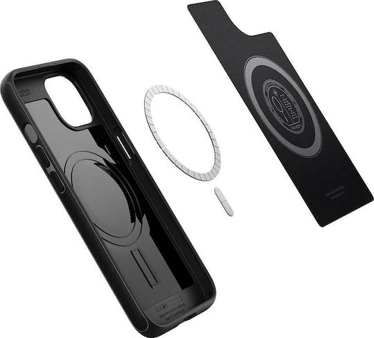 Spigen Mag Armor Задна корица Пластмаса / Силикон матово черно (iPhone 13 mini)