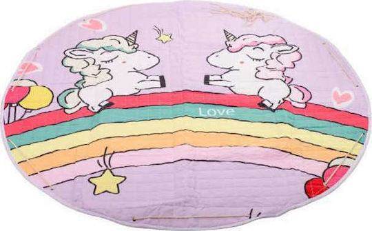 Loco Kids Rug Unicorn Roz Round with Diameter 144cm Thickness 8mm Loco Kids Rug Unicorn Roz Round with Diameter 144cm Thickness 8mm