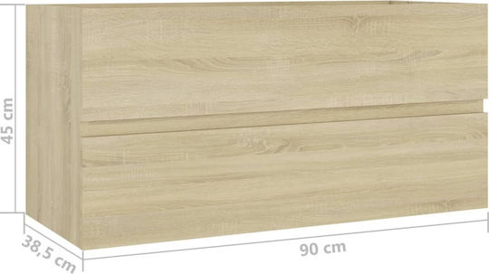 vidaXL Waschtisch ohne Waschbecken L90xB38.5xH45cm Sonoma