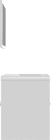 vidaXL Countertop with Sink & Mirror L41xW38.5xH46cm White