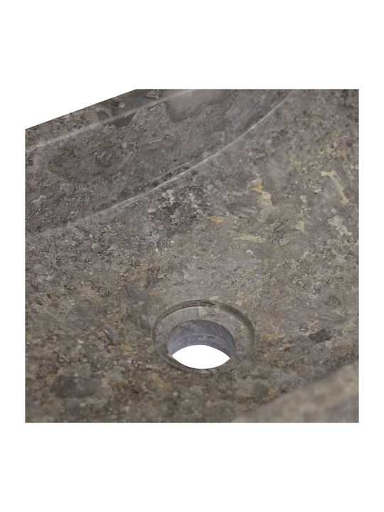 vidaXL Countertop Sink Stone 45x30x12cm Gray