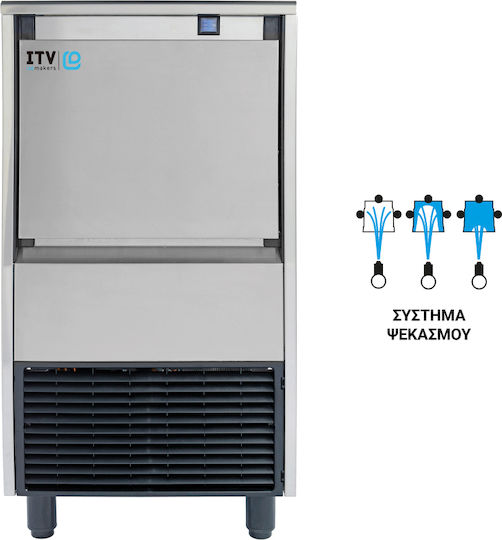 ITV Ice Makers Παγομηχανή Ψεκασμού με Ημερήσια Παραγωγή 77kg & Χωρητικότητα 25kg