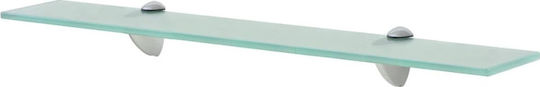 vidaXL An der Wand montiert Badezimmerregal Glas mit 2 Regalböden 60x20x0.8cm Transparent