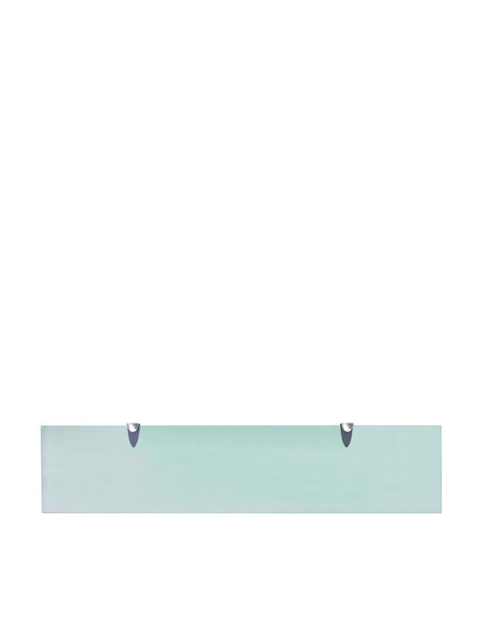 vidaXL Wall Mounted Bathroom Shelf Glass with 2 Shelves 90x20x0.8cm Transparent