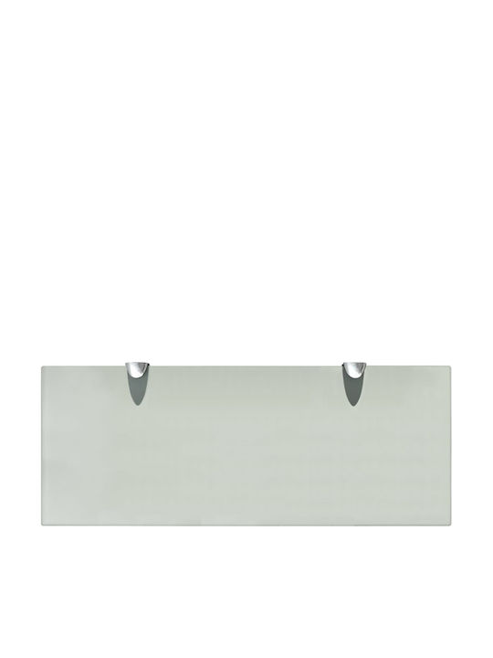 vidaXL Wall Mounted Bathroom Shelf Glass with 2 Shelves 50x20x0.8cm Transparent