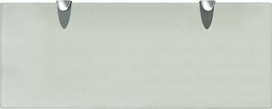 vidaXL An der Wand montiert Badezimmerregal Glas mit 2 Regalböden 50x20x0.8cm Transparent