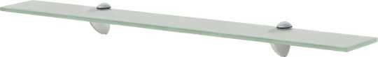 vidaXL Wall Mounted Bathroom Shelf Glass with 2 Shelves 70x10x0.8cm Transparent